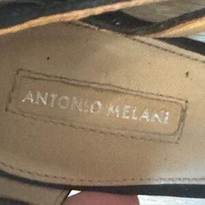 ANTONIO MELANI Black Suede Heels